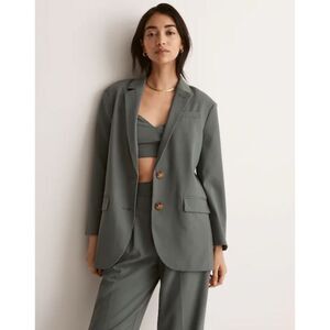 Madewell Oversized Menswear Blazer Architect Green Women’s Size Medium‎